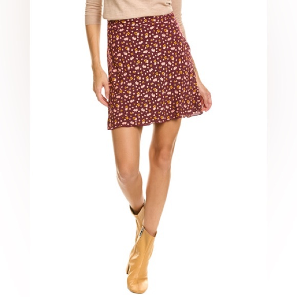 🆕FREE PEOPLE IRL SKIRT IN PLUM COMBO - Picture 3 of 14